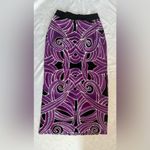 Designs by Naomi Vintage 90’s Purple Black White Patterned Maxi Skirt Size L Photo 1