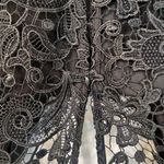 Marina Black Faux Wrap Front Lace Back Side Bow Cocktail Formal Dress Size 10 Photo 7