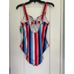 Oasis Outdoor  One Piece Swimsuit Patriotic Red White And Blue‎ Size Medium NEW Photo 4