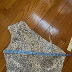 Eliza J . One-Shoulder with cutouts Maxi Sequins Gown Dress Prom Champagne Sz 8 Photo 9