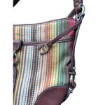 Etienne Aigner Vintage  Women's Multicolor Striped Print Crossbody Purse Bag Photo 5