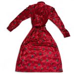 Talbots VINTAGE  Belted Scarf Dress Red Long Sleeves Bohemian Paisley sz 4 Petite Photo 1