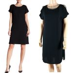 Nine West Cold-Shoulder Black Shift Dress NEW 4 Photo 1