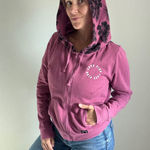 PINK - Victoria's Secret PINK Victoria’s Secret Hibiscus Zip Up Hoodie Large Athleisure Sporty Photo 0