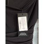 NWT Women's Club L London Between the Lines Ruched Mesh Bodycon Long Sleeve sz 2 Black Photo 1