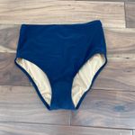 J.Crew High Waist Bikini Bottoms Navy Blue Size S Style L5768 NWT Photo 1