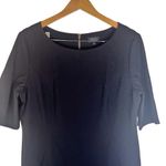 Tahari  Womens Short‎ Sleeve Black Knee Length Dress Size 16 Pockets Wedding Photo 1