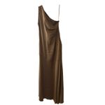 ALC Frank A.L.C. Paige One Shoulder Maxi Dress Aged Bronze Asymmetric Hem NWT 6 Photo 3