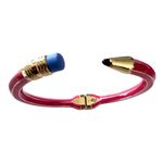Betsey Johnson  Pencil Hinged Bangle Cuff Bracelet Pink, Gold Blue Photo 1
