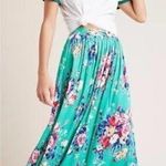 Anthropologie Maeve Anthro Green Floral Jacqueline Maxi Skirt 4 Photo 0