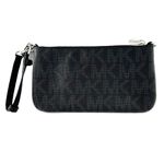 Michael Kors  Brown &  Black Logo Saffiano Leather Wristlet Pouch Handbag Photo 4