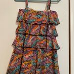 Fit 4you Colorful Leaf Print Ruffle swimsuit one piece, NWT, Size 10 #summer Purple Photo 3