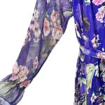 Floral purple chiffon maxi dress size Xl Photo 2