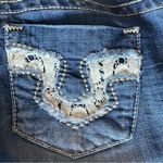 Almost Famous Women's Size 7 Distressed Ripped Lace Trim Low Rise Jeans Photo 5