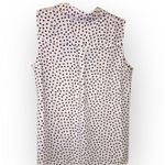 Karl Lagerfeld Light Pink & Black Polka Dot Blouse with Pearl Detail Collar | M Photo 1