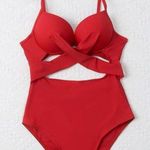 SheIn Swim Summer Beach Cut-Out One Piece Swimsuit Photo 1