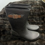 Chooka  Fremont 3Q Mid Rain Boots Women's Size 11 Black Rubber Buckle Waterproof Photo 0