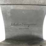 Salvatore Ferragamo Vara bow Lace Up Leather Combat Boots Black Size 9.5 Photo 13