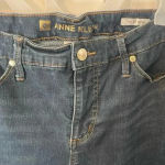 Anne Klein  Dark Blue Jeans Mid Rise Skinny Size‎ 12 Photo 3