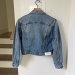 RE/DONE  Crop Denim Blue Jean Jacket Photo 2
