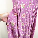 April Cornell Dress Womens XS Cottagecore Floral Print Sleeveless Button Front Pink Photo 4