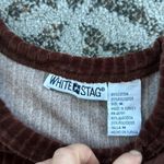 White Stag Vintage  Velvet Corduroy Long Sleeve Top Brown Medium Photo 2