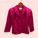 Cute Vintage 90’s Renee Dumarr saks NWT pink satin bright short luxury blazer Size 12 Photo 0