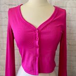 Boutique NEW Pink Feathered Cardigan Photo 1