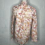 J.Crew Women's Pink Cotton Classic-fit Ruffleneck Shirt Cherry Blossoms Size 4 Photo 1