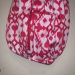KAVU Hot Pink White Ikat Geometric Patterned Rope Sling Bag Backpack Travel Photo 4