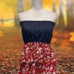 Almost Famous  Chambray Layer Floral XL Top Photo 5