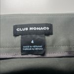 Club Monaco Emily Slim Fit Pants with Black Zipper Accents Olive Green size 4 Photo 5