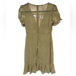 Urban Outfitters  Green A-line Midi Dress with Puff Cap Sleeves‎ Photo 1