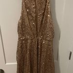 May & July Gold Sequin Dress Photo 1