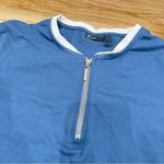 ASOS  Blue and White Short Sleeve Shirt Womens Small Photo 1