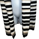 White House | Black Market  Black‎ White Tan 3/4" Sleeve Open Front Cardigan EUC XS Photo 3
