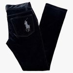 Ralph Lauren 💖  Black Label Black Velvet Straight Leg Jeans Photo 0