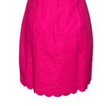 J.Crew  Scalloped Basketweave Square Neck Dress Women’s Size 6 Pink Cotton Photo 7