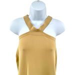 The Drop Valentina Beige Sweater Dress Side Slit Mini Womens Size‎ S Halter NWT Tan Photo 1