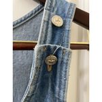 Vintage Blue Denim Dungarees 1/4 Zip Up MINI Dress Pinafore L JUMPER COUNTRY Size L Photo 1