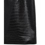 Mango Animal Print Effect Mini Skirt Black Faux Leather XL Photo 2