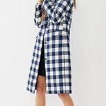 J.Crew NWT Alfie Topcoat in Ivory Blue Buffalo Check Italian Wool Coat 10 Photo 7