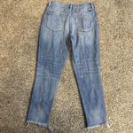 KanCan Jeans Women Size 7/27 Blue Light Wash High‎ Rise Straight Stretch Raw Hem Photo 3