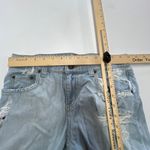 Car Mar Jeans Womens 24 Light Wash Distressed Ripped Straight Leg Made USA Denim Blue Photo 5