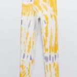 ZARA NWT HIGH WAISTED BLOGGERS FAV TIE DYE LEGGINGS MEDIUM Photo 2