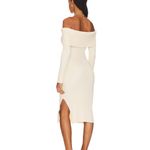 Steve Madden ivory white cap off the shoulder ribbed knit midi dress size XL NWT Photo 1