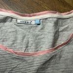Serra  Pink and Gray Striped night gown size large Photo 2