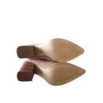 Nine West  Booties Size 12 Tan Pointed Toe  Leather Upper Block Heel Photo 7