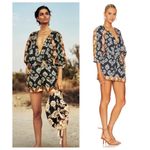 Agua Bendita Pacifico Linnea Fera Leaf Romper Women’s Size Small Boho Summer Photo 1