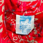 Island beach tie dye style sleeveless midi beach dress coverup tropical LG Red Photo 2